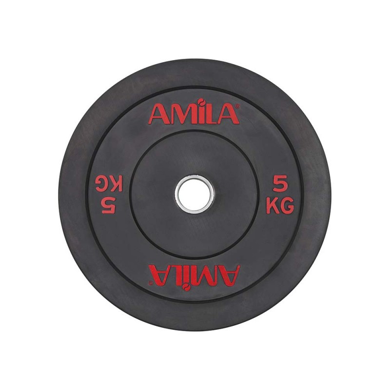 Amila Bumper Plate Φ50 - 5kg 84600 - Δίσκοι - Μπάρες - Σετ Αλτήρων