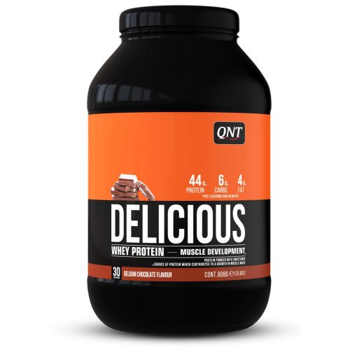 QNT Delicious Whey Protein Powder Belgian Chocolate 908gr