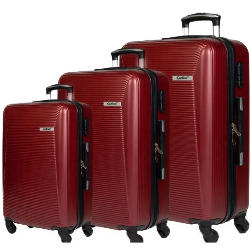 Βαλίτσες trolley (σέτ 3 τεμαχίων) Cardinal 2009 σκούρο μπορντό - Βαλίτσες σετ