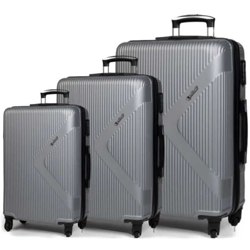 Βαλίτσες trolley (σέτ 3 τεμαχίων) Cardinal 2010 ασημί - Βαλίτσες σετ