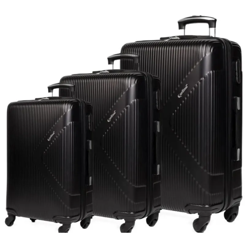 Βαλίτσες trolley (σέτ 3 τεμαχίων) Cardinal 2010 μαύρη - Βαλίτσες σετ