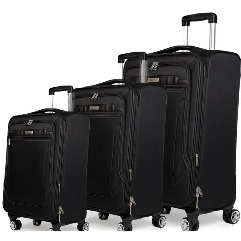 Βαλίτσες trolley (σετ 3 τεμαχίων) Cardinal 3300 μαύρη - Βαλίτσες σετ