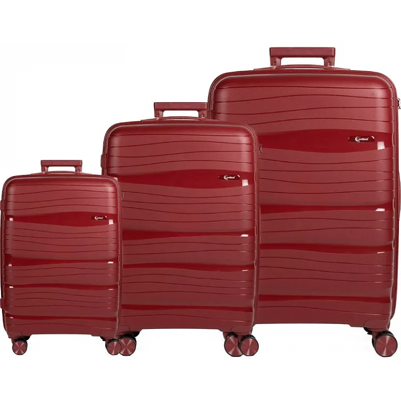 Βαλίτσες trolley (σέτ 3 τεμαχίων) Cardinal (PP) 2014 μπορντώ - Βαλίτσες σετ