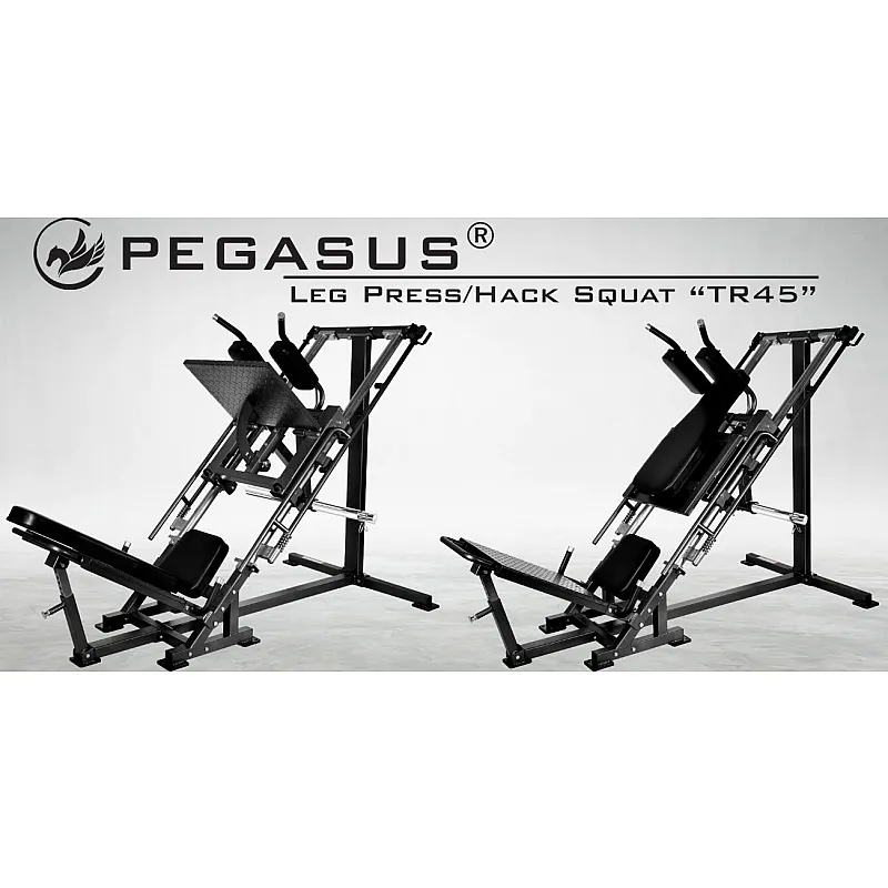 Pegasus Hack Squat/Leg Press Πρέσα Ποδιών/Ημικαθίσματα 45º TR45 - Λ-644 - Σε 18 Άτοκες Δόσεις - Επαγγελμ. Εξοπλισμός