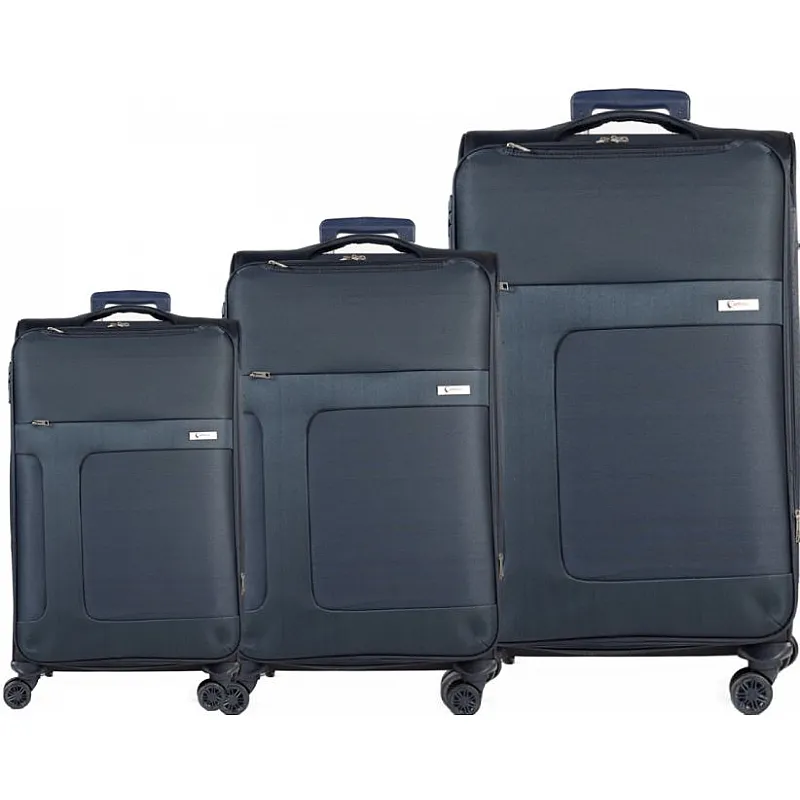 Βαλίτσες trolley (σετ 3 τεμαχίων) Cardinal 3800 σκούρο μπλέ - Βαλίτσες σετ