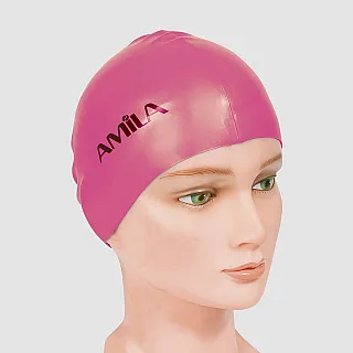 Amila Σκουφάκια πισίνας απλά μονόχρωμα, Ροζ 47016