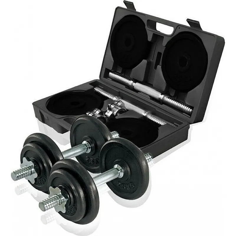 Power Force Σετ αλτήρων με βαλίτσα  20kg New - Δίσκοι - Μπάρες - Σετ Αλτήρων