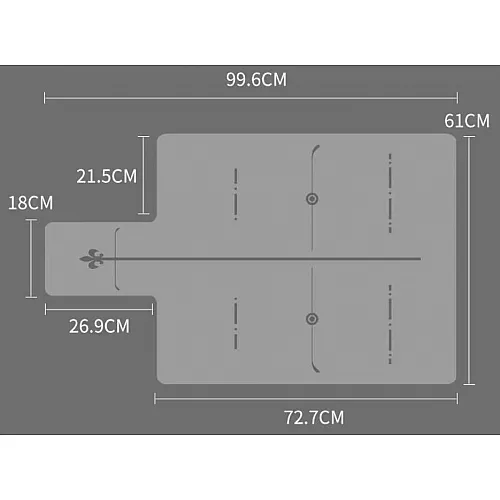 MotivationPro Reformer Pilates Yoga Mat Γκρι 021281216263