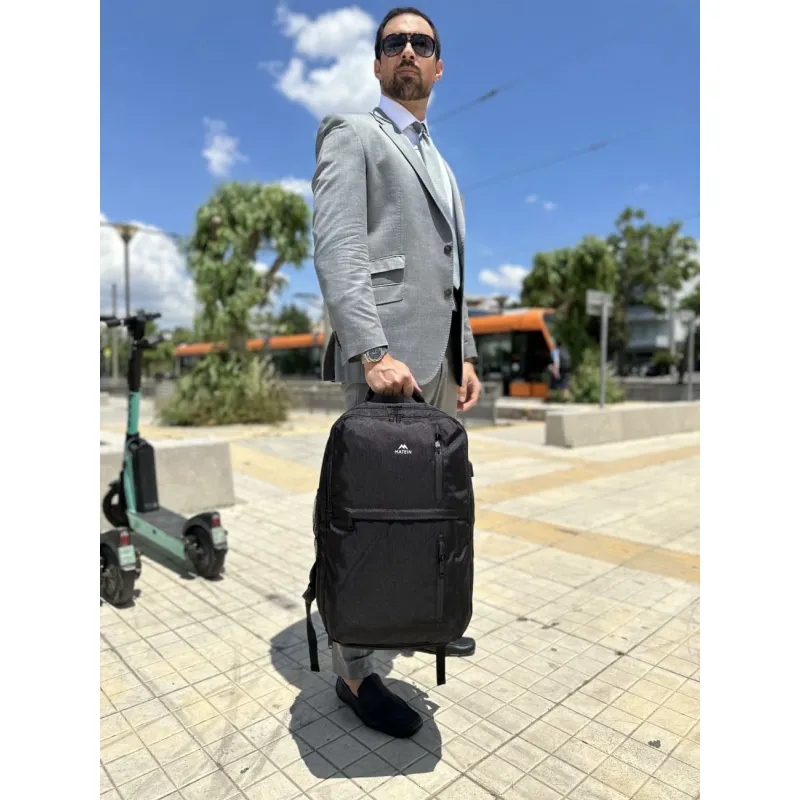 Σακίδιο πλάτης 40L Travel 17” Matein 1197 μαύρο - Σακίδια Πλάτης