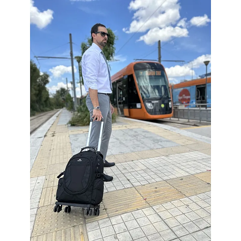 Σακίδιο πλάτης Τροχήλατο 55L Laptop 15,6” Matein 1271 μαύρο - Τροχοτσάντες