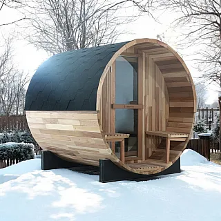 Σάουνα Βαρέλι inSPORTline Viduor 400 – Ξύλο Κέδρου 4 ατόμων 27405  - Σε 24 Άτοκες Δόσεις