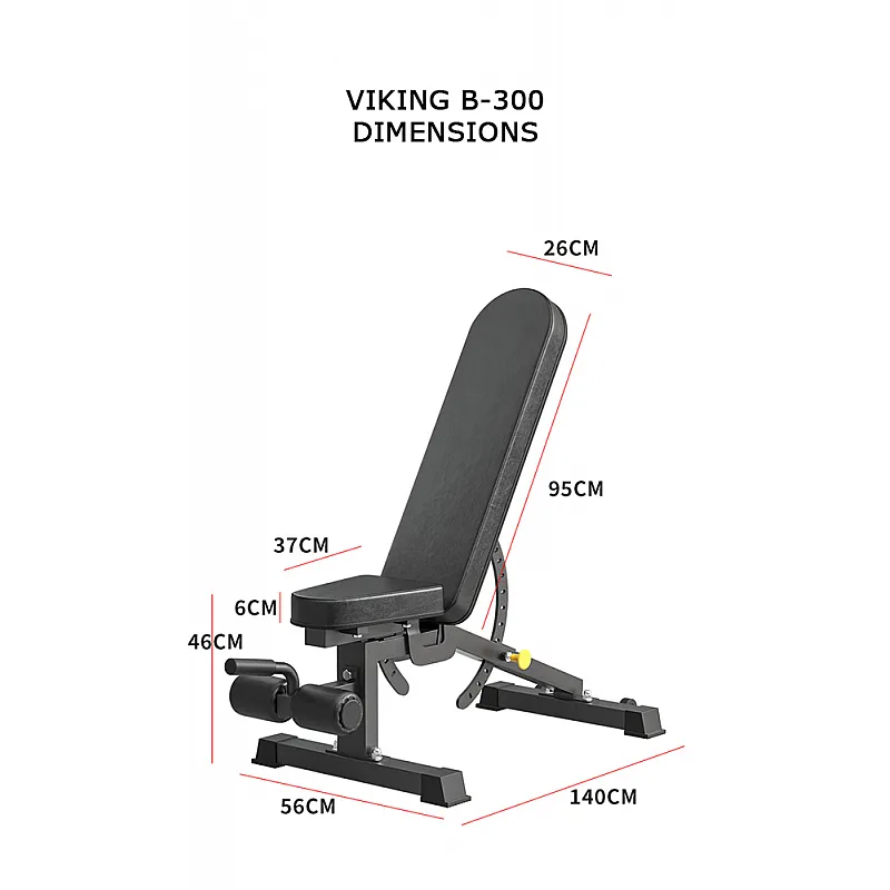 Viking B-300 Πάγκος Γυμναστικής Επικλινής/Κατακλινής 106406