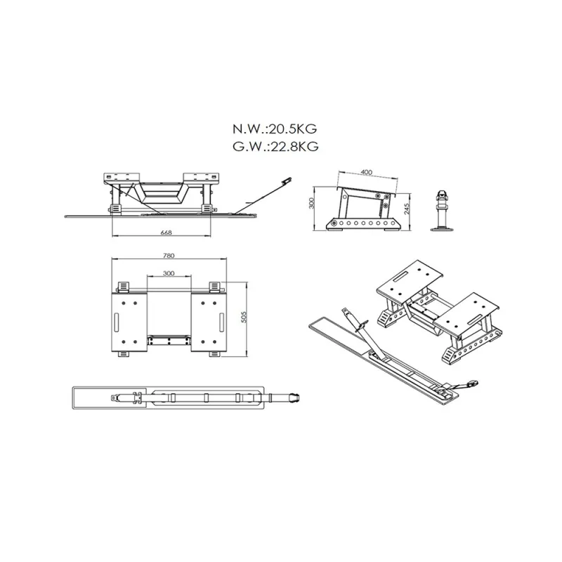 Viking PS-1 Universal Belt Squat προσάρτημα για το Viking PS-1 NG,PS-5 & PS-7