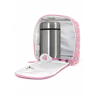 Ισοθερμικό Σακίδιο Teddies Pink με Θερμός Φαγητού 500ml YMOP-9