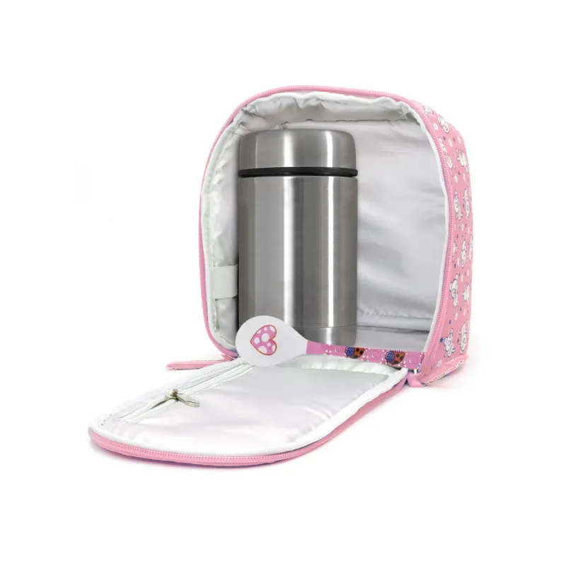 Ισοθερμικό Σακίδιο Teddies Pink με Θερμός Φαγητού 500ml - Ισοθερμικά Τσαντάκια