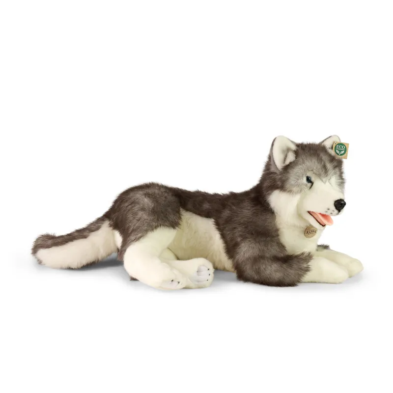 Rappa Λούτρινο Σκυλάκι Husky Ξαπλωτό 60 εκ. Eco-Friendly (241138)