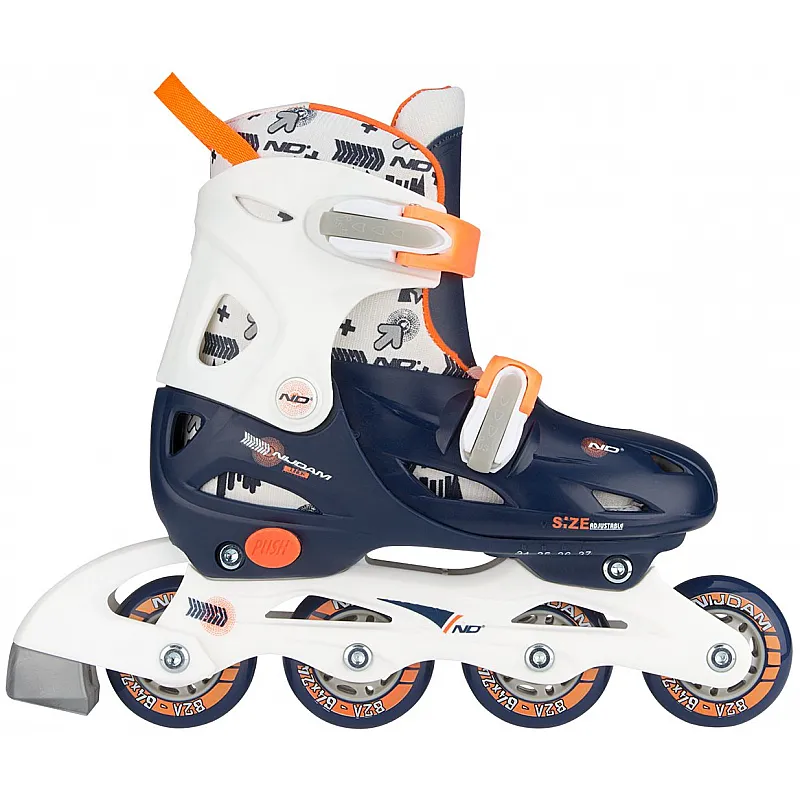 Nijdam Inline Skate Junior ρυθμιζόμενα 52SA-BWO - Hobbies