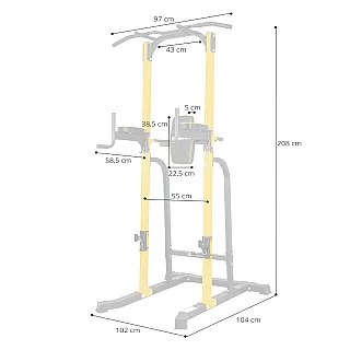 InSportline Μονόζυγο/Δίζυγο ρυθμιζόμενο Power Tower PT250