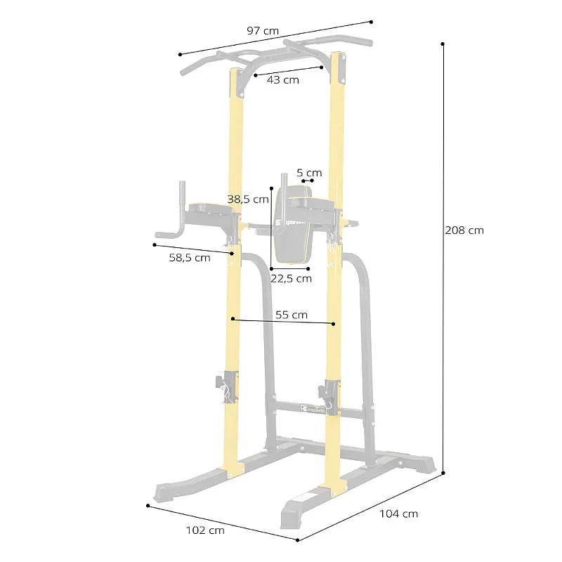 InSportline Μονόζυγο/Δίζυγο ρυθμιζόμενο Power Tower PT250 - Δίζυγα - Μονόζυγα