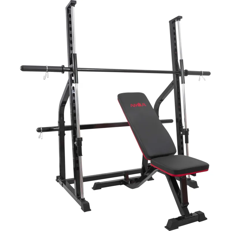 Amila Μηχάνημα Smith με Πάγκο 91207 - Πολυόργανα με πρόσθετα βάρη