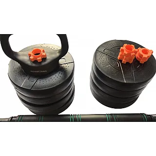 Power Train Starter Pack 40 Κιλών Σετ Αλτήρων-Μπάρας-Kettlebell PF-180418