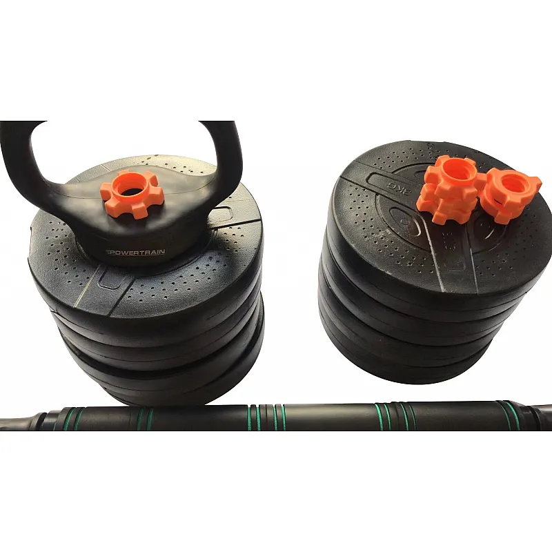 Power Train Starter Pack 40 Κιλών Σετ Αλτήρων-Μπάρας-Kettlebell PF-180418 - Black Friday