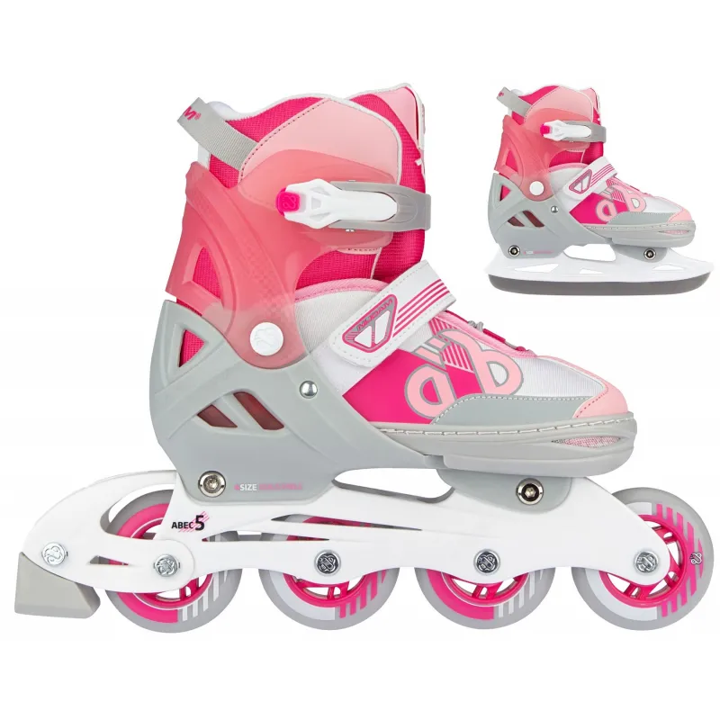 Nijdam Inline Skates ‑ Παγοπέδιλα Combo ρυθμιζόμενα Bold Berry N14AC02 - Hobbies