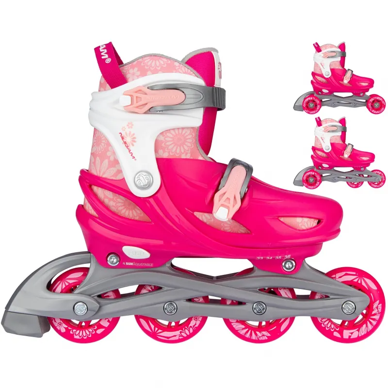 Nijdam Inline Skates Ρυθμιζόμενα 3‑σε‑1 "Floral Switch" N22AA01 - Επιλογές Δώρων για εκείνη...