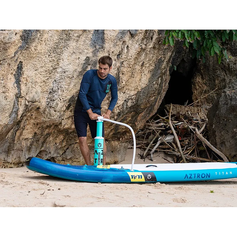 Aztron Giant Sup Τρόμπα χειρός διπλής ενέργειας με μανόμετρο AC-PU301 - Σανίδες Sup και αξεσουάρ