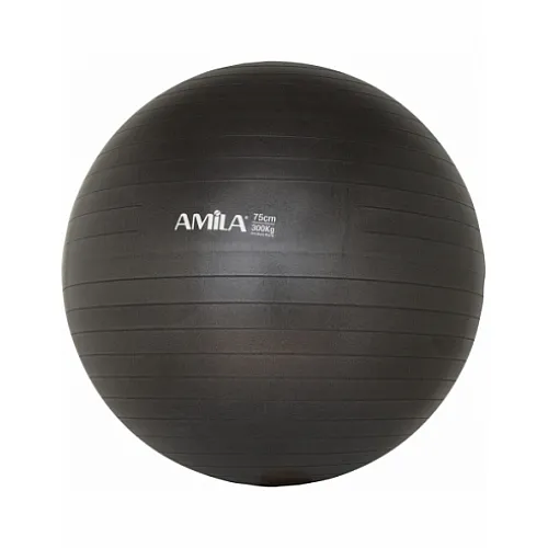 Amila Μπάλα Γυμναστικής 75CM Μαύρη 48417