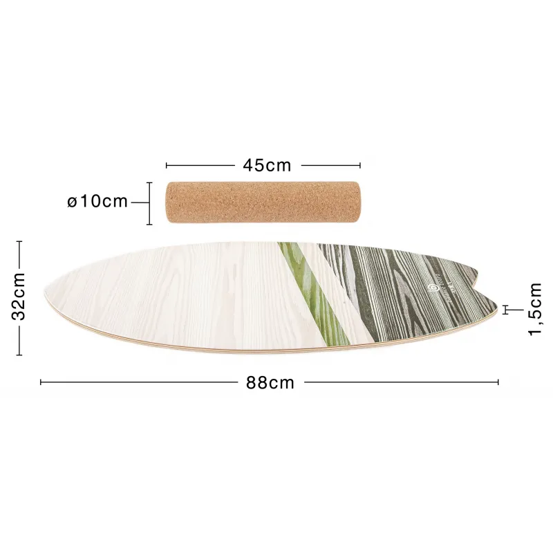 Amila Balance Board Σανίδα Ισορροπίας Surf - 96816 - Μικροόργανα Ενδυνάμωσης