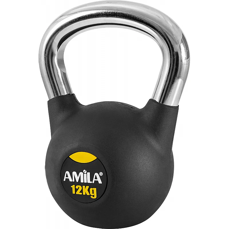 Amila Kettlebell Rubber Cover Cr Handle 12Kg - 44497 - Kettlebell