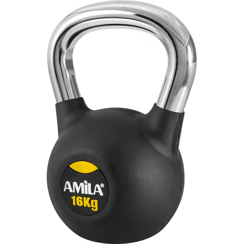 Amila Kettlebell Rubber Cover Cr Handle 16Kg - 44498 - Kettlebell