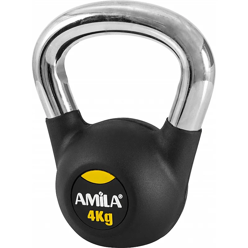Amila Kettlebell Rubber Cover Cr Handle 4Kg - 44495 - Kettlebell