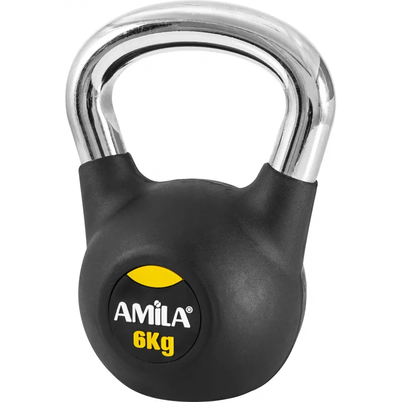 Amila Kettlebell Rubber Cover Cr Handle 6Kg - 44571 - Kettlebell