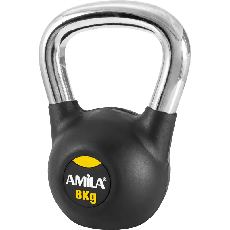 Amila Kettlebell Rubber Cover Cr Handle 8Kg - 44496 - Kettlebell