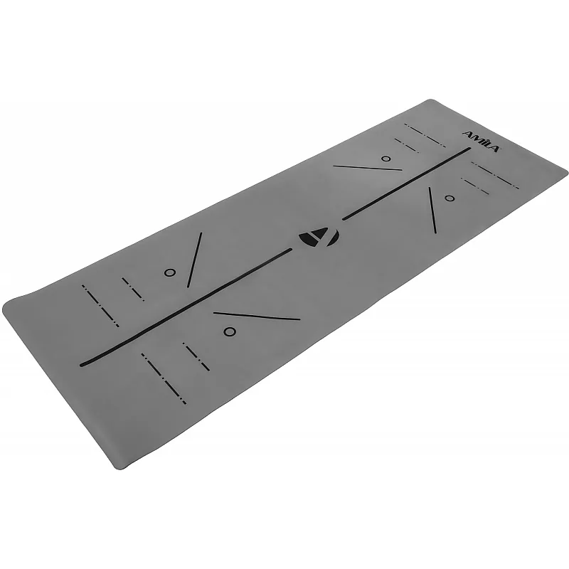 Amila Στρώμα Γυμναστικής Yoga PU Mat 4mm Γκρι - 96760 - Yoga - Pilates