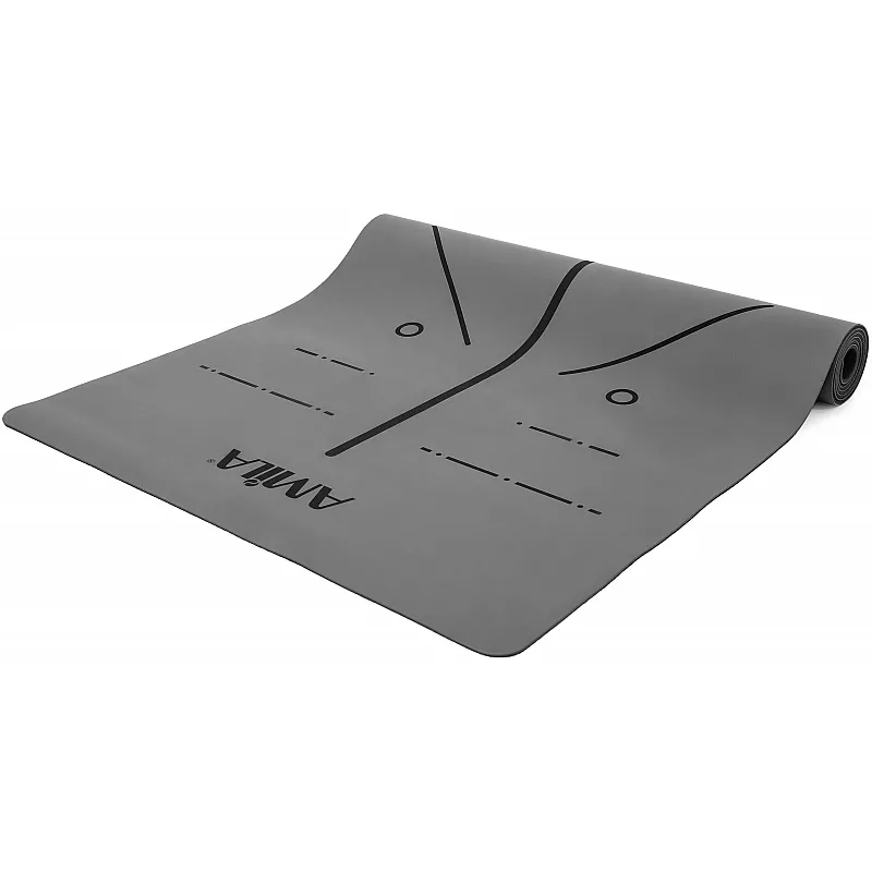 Amila Στρώμα Γυμναστικής Yoga PU Mat 4mm Γκρι - 96760 - Yoga - Pilates