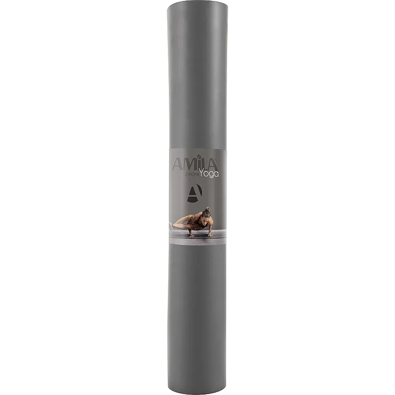 Amila Στρώμα Γυμναστικής Yoga PU Mat 4mm Γκρι - 96760 - Yoga - Pilates