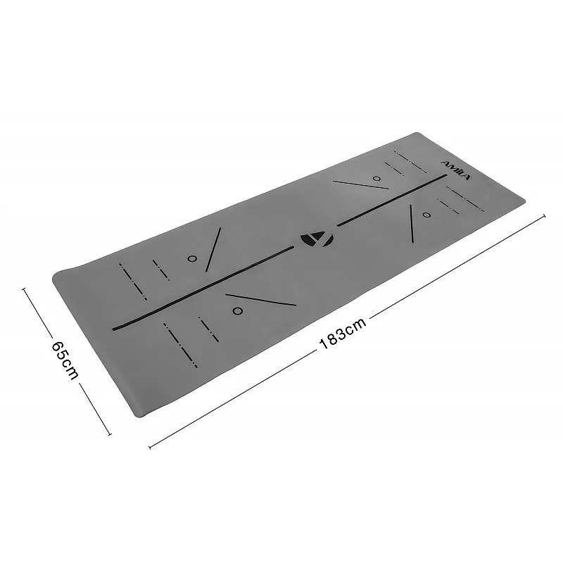 Amila Στρώμα Γυμναστικής Yoga PU Mat 4mm Γκρι - 96760 - Yoga - Pilates