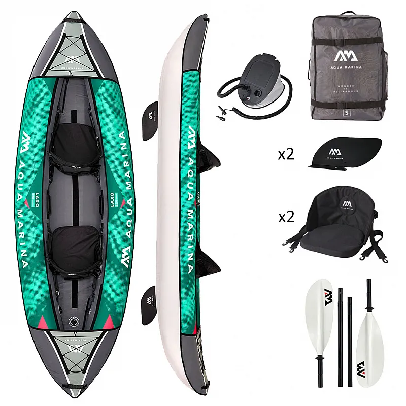 Aqua Marina Φουσκωτό Διθέσιο Καγιάκ Laxo 2AT. 320cm - 15678 - Σε 12 Άτοκες Δόσεις - Βάρκες - Κανόε