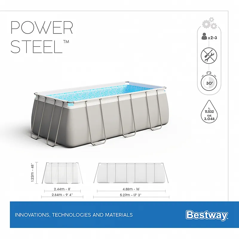 Bestway Πισίνα Εξωτερικού Σκελετού 4,88m - 15598 - Σε 18 Άτοκες Δόσεις - Πισίνες