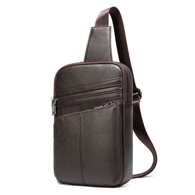 Δερμάτινο τσαντάκι crossbody Cardinal 8696 καφέ - Δερμάτινα τσαντάκια crossbody