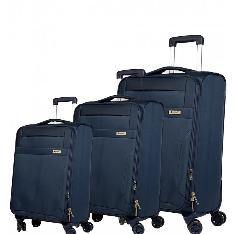 Βαλίτσες trolley (σετ 3 τεμαχίων) Cardinal 3400 σκούρο μπλέ - Βαλίτσες σετ