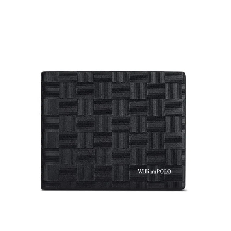 Δερμάτινο Ανδρικό πορτοφόλι William Polo 211552 μαύρο - Δερμάτινα ανδρικά πορτοφόλια