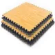 Viking Επαγγελματικό Δάπεδο Ασφαλείας EVA 100x100x2,5 εκ Puzzle Μαύρο/Ξύλο - Προστατευτικά Δάπεδα