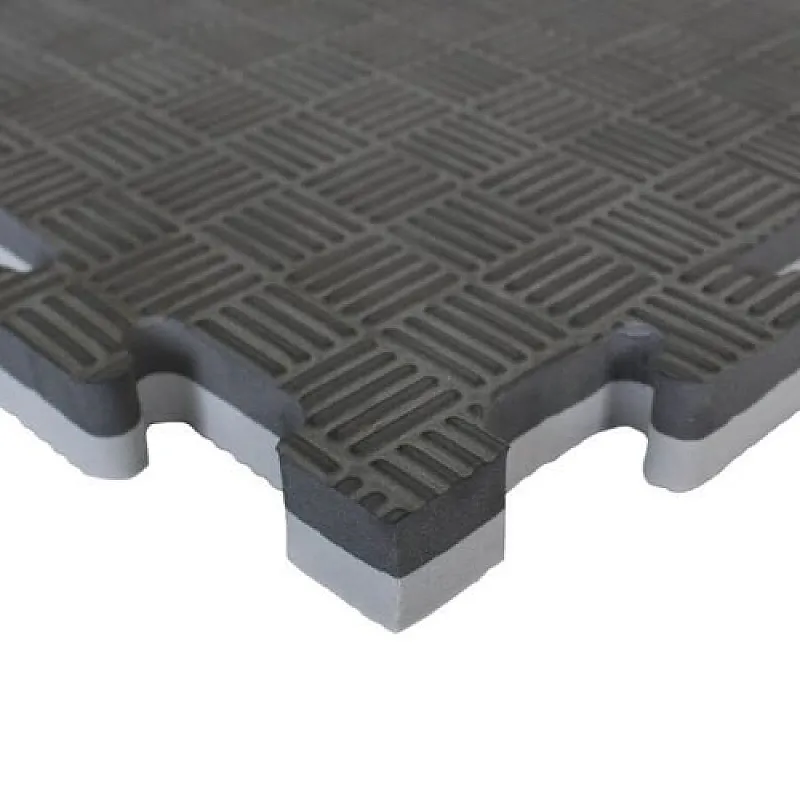Viking Δάπεδο Ασφαλείας EVA 100x100x2,5 εκ Puzzle Μαύρο/Γκρι - Προστατευτικά Δάπεδα