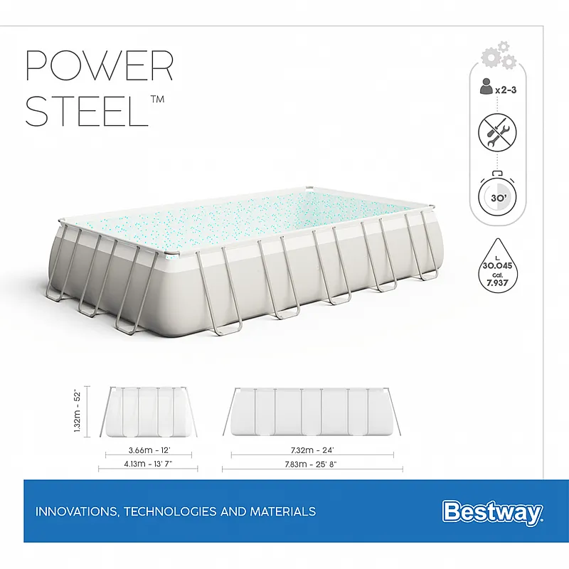 Bestway Πισίνα Εξωτερικού Σκελετού 7,32m - 15533 - Πισίνες