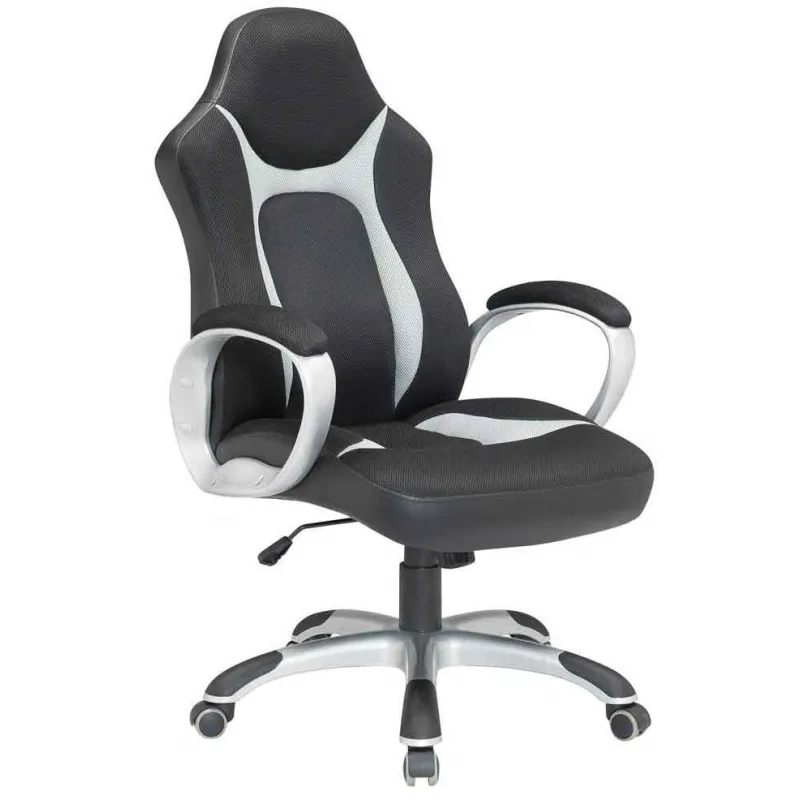 VELCO Pro Systems ΚΑΡΕΚΛΑ ΓΡΑΦΕΙΟΥ  GAMING ΜΑΥΡΗ-ΓΚΡΙ- ΔΙΑΣΤΑΣΕΙΣ: 64x62x110/118cm -ΕΠΙΦΑΝΕΙΑ PU PVC - 66-23591 - Καρέκλες γραφείου
