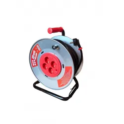 Inox Kiss BAL2530M μπαλαντέζα μεταλλική 4 θέσεων 3*2,5mm²/30m με θερμική αποκοπή και παιδική προστασία